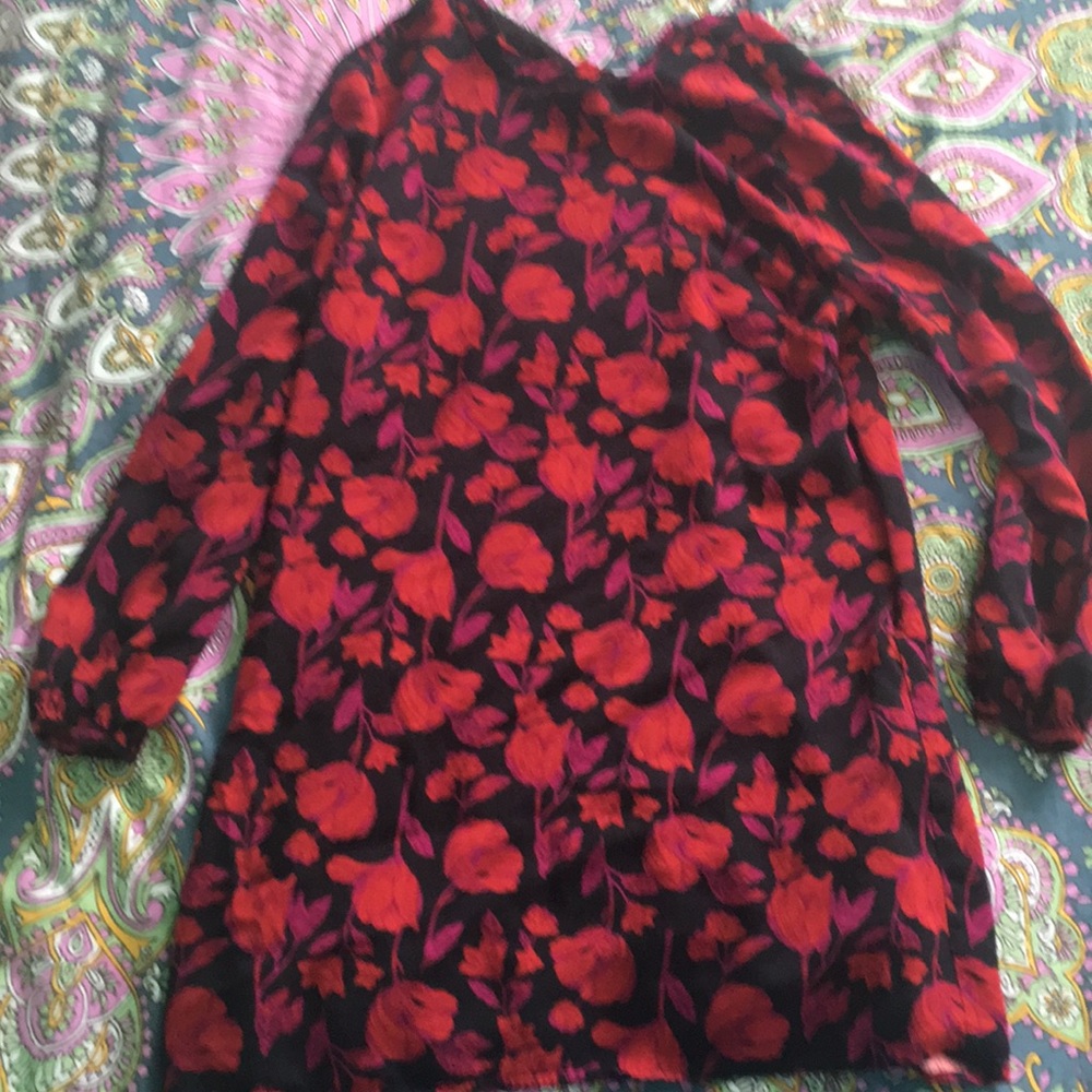 Floral printed mini dress
